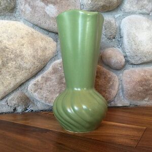 Vintage Hull F 69 Green Vase
